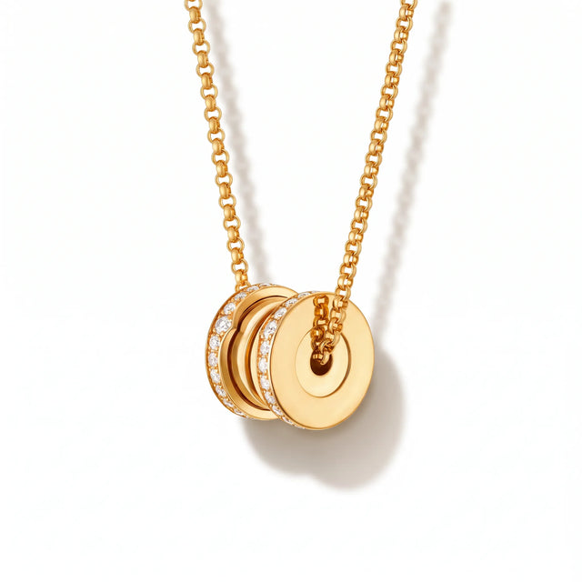B.zero1 Pavé Round Pendant Necklace