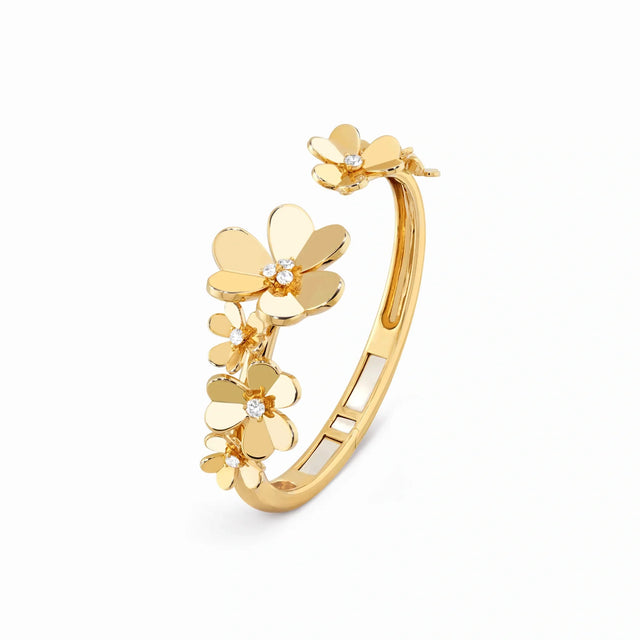 Floral Bloom Flower Cluster Bangle