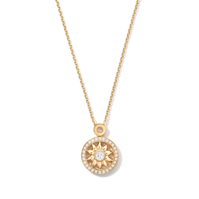 Gates Sunburst Medallion Pendant Necklace