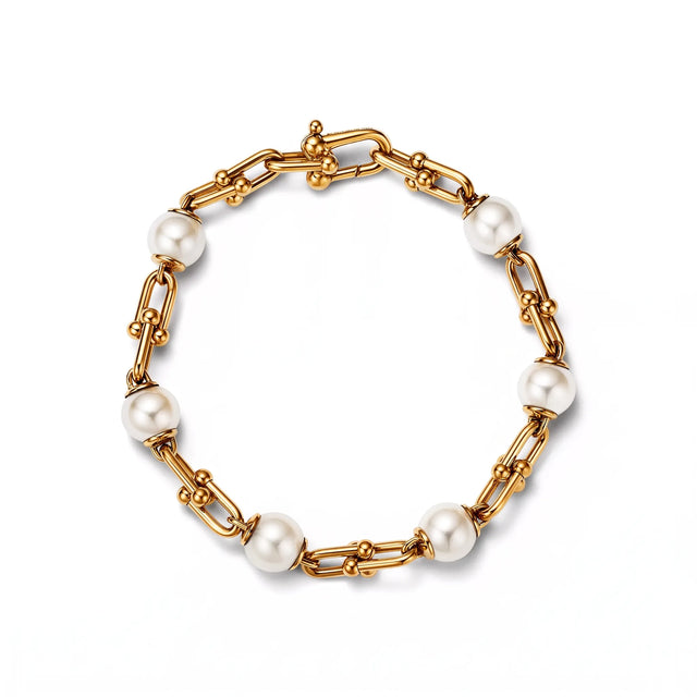 HardWear Pearl Accent Link Chain Bracelet