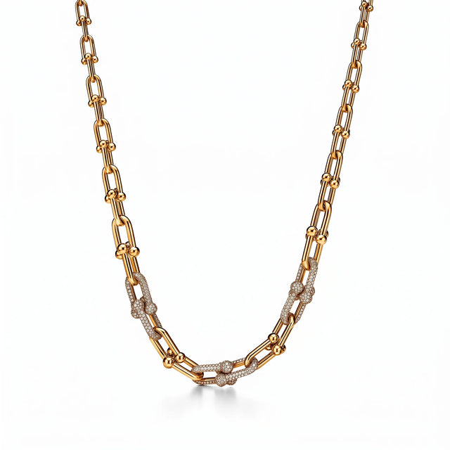 HardWear Triple Pavé Graduated Link Chain Necklace