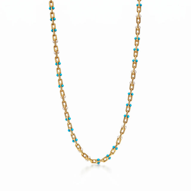 HardWear Turquoise Bead Convertible Long Link Necklace