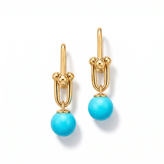 HardWear Turquoise Bead Link Drop Earrings