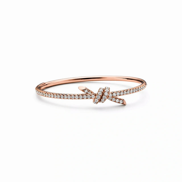 Knot Lumina Pavé Bangle Bracelet