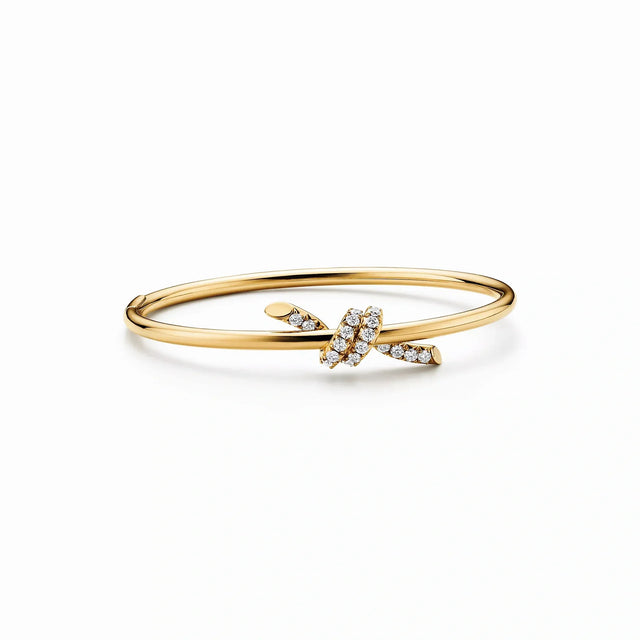 Knot Wire Radiance Pavé Bangle
