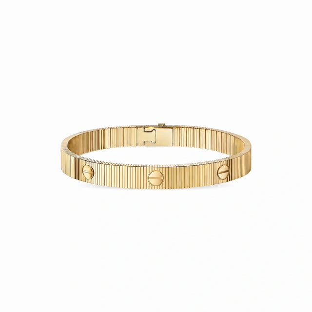 Love Screw Motif Bangle Bracelet