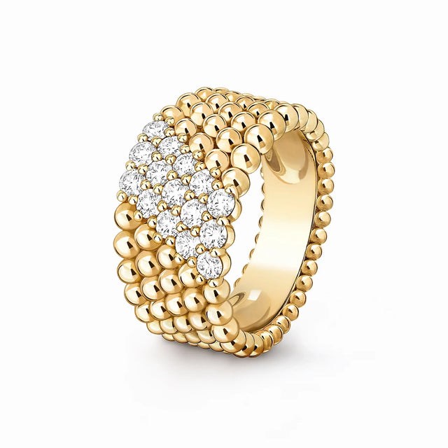 Perlee Radiance Pavé Beaded Ring