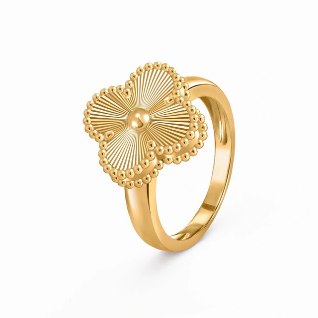 Perlee Sunburst Four Petal Ring