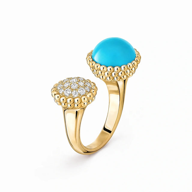 Perlee Turquoise Duo Cabochon Ring