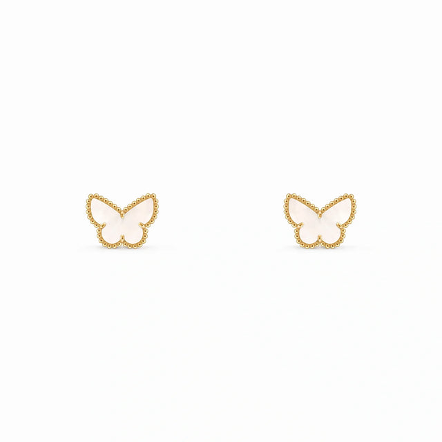 Sweet Butterflies White Butterfly Earrings