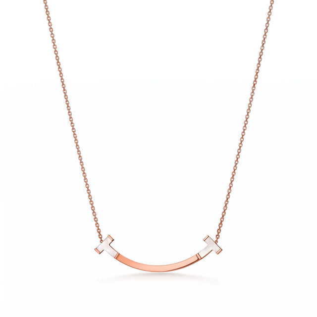 T Smile Mother-of-Pearl Bar Necklace