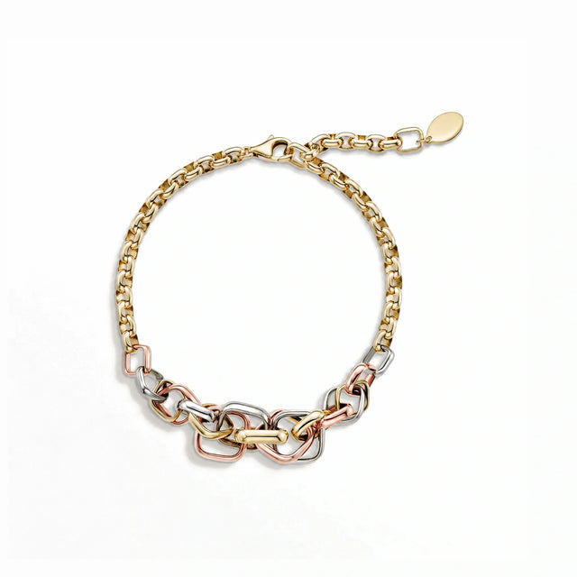 Trinity Liaison Three-Tone Chain Bracelet