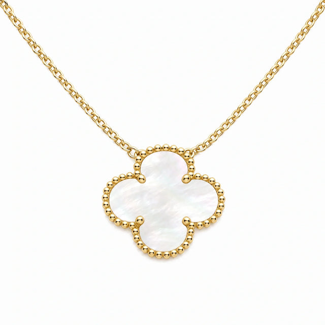 Vintage Alhambra Nacre Clover Pendant Necklace