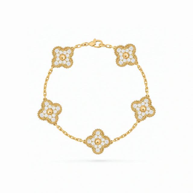 Vintage Alhambra Pavé Five Clover Bracelet