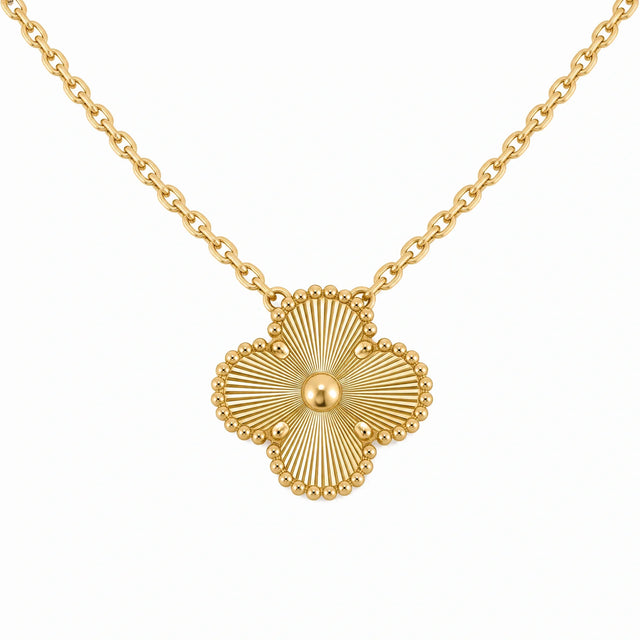 Vintage Alhambra Sunray Clover Pendant Necklace
