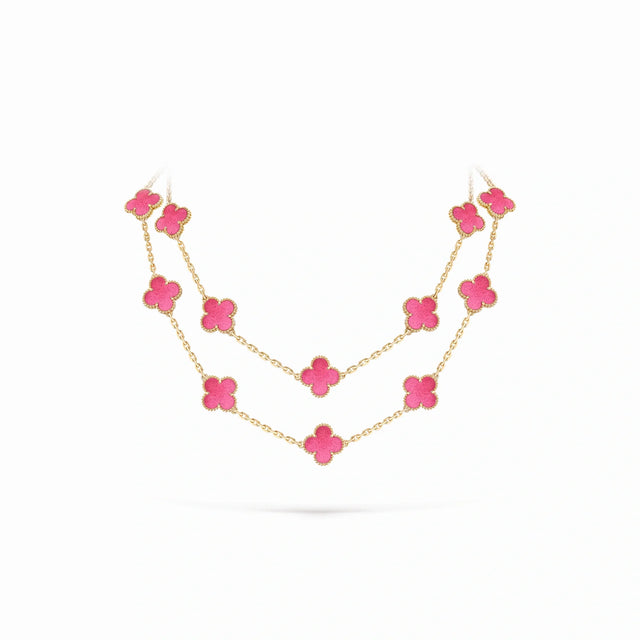 Vintage Alhambra Twenty Clover Layering Necklace