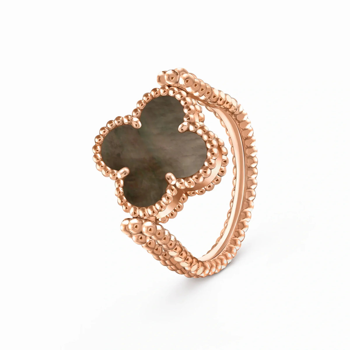 Alhambra Blue Clover Beaded Ring