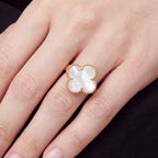 Alhambra Nacre Four-Leaf Clover Ring