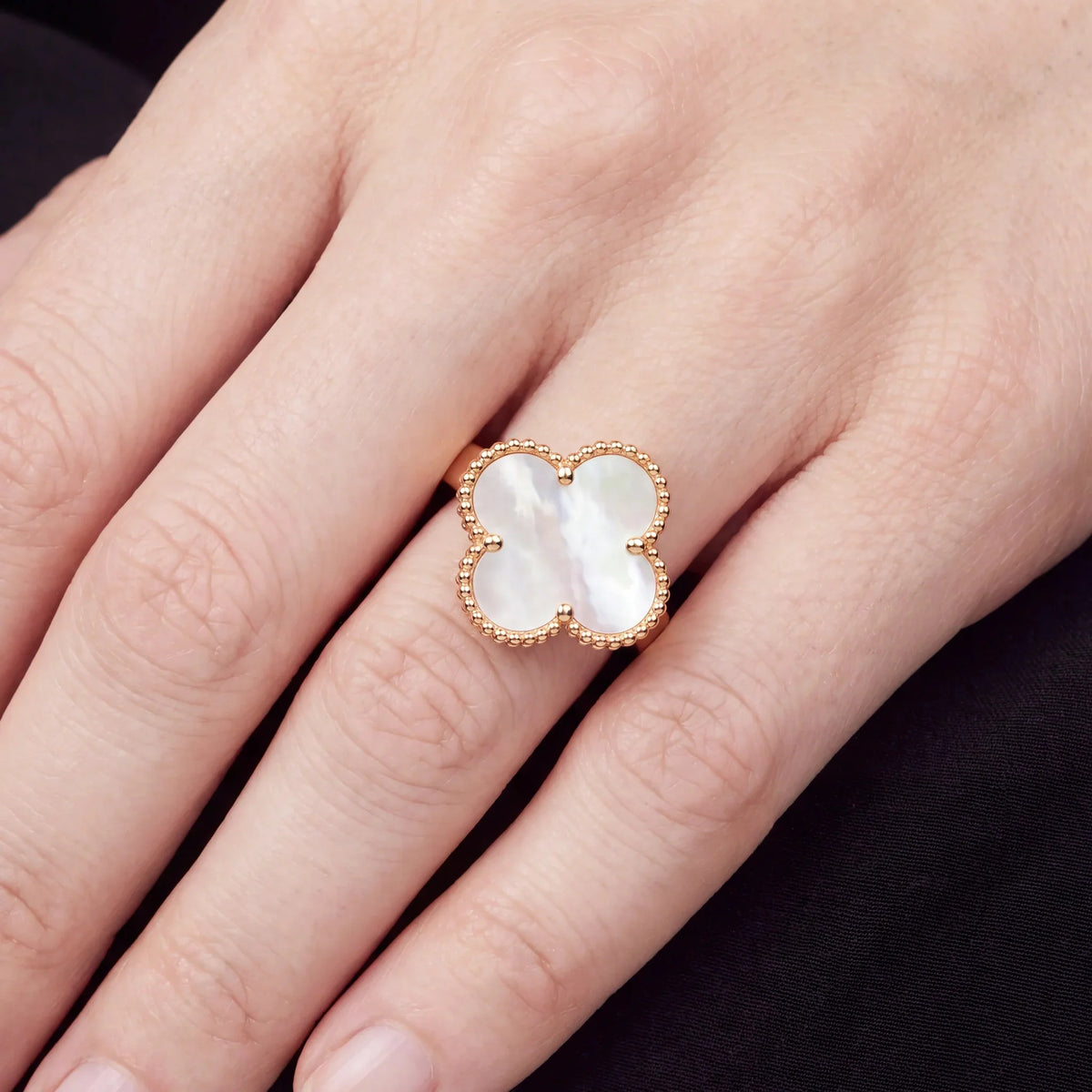 Alhambra Nacre Four-Leaf Clover Ring