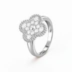 Alhambra Pavé Four-Leaf Clover Ring