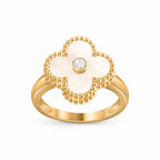 Alhambra Pearly Clover Solitaire Ring