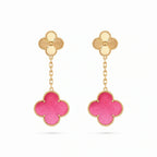 Alhambra Rose Clover Drop Earrings