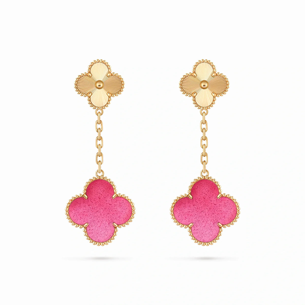 Alhambra Rose Clover Drop Earrings
