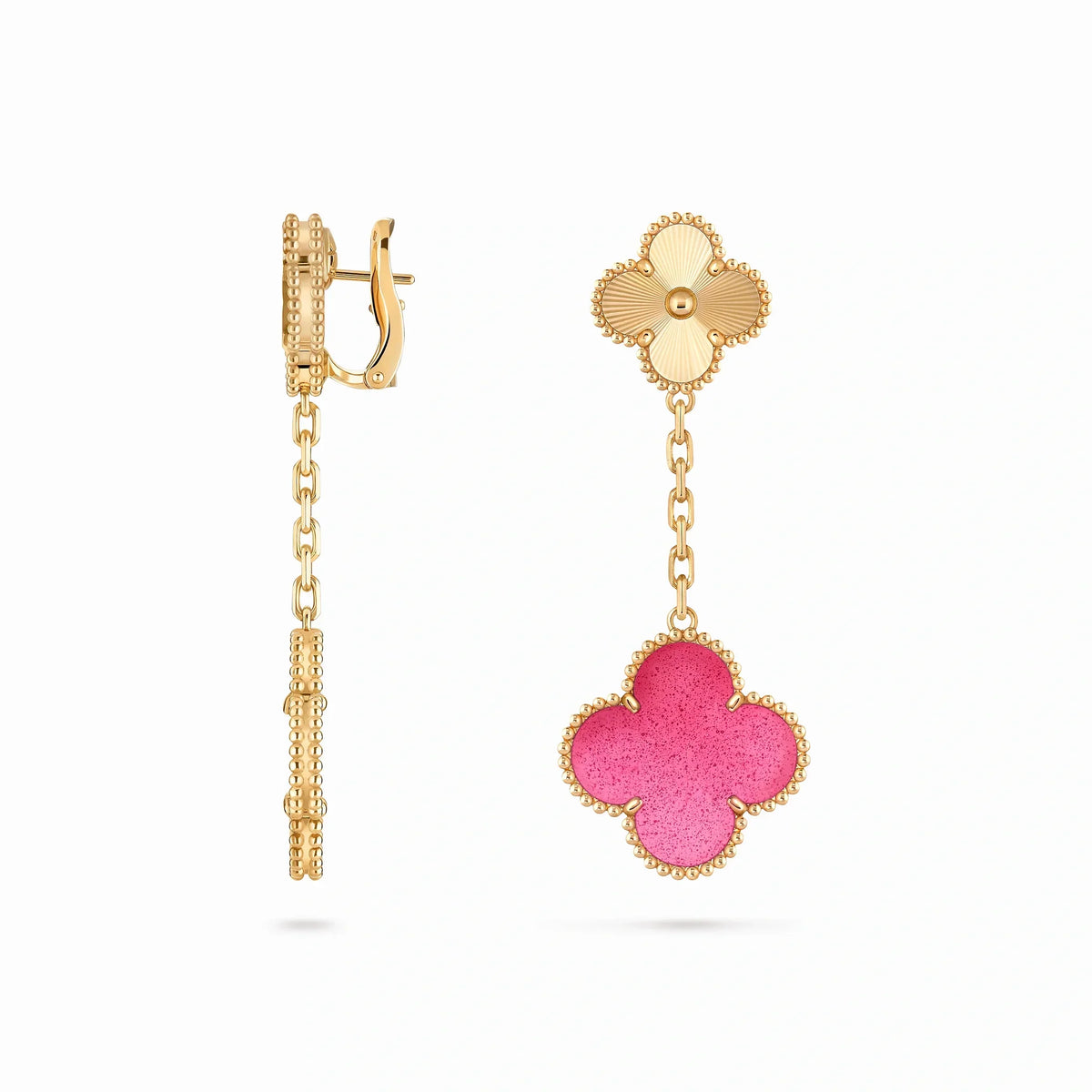 Alhambra Rose Clover Drop Earrings