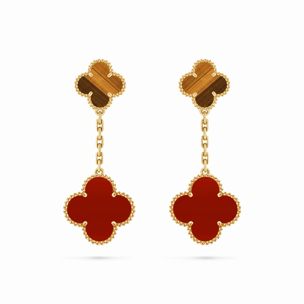 Alhambra Rose Clover Drop Earrings
