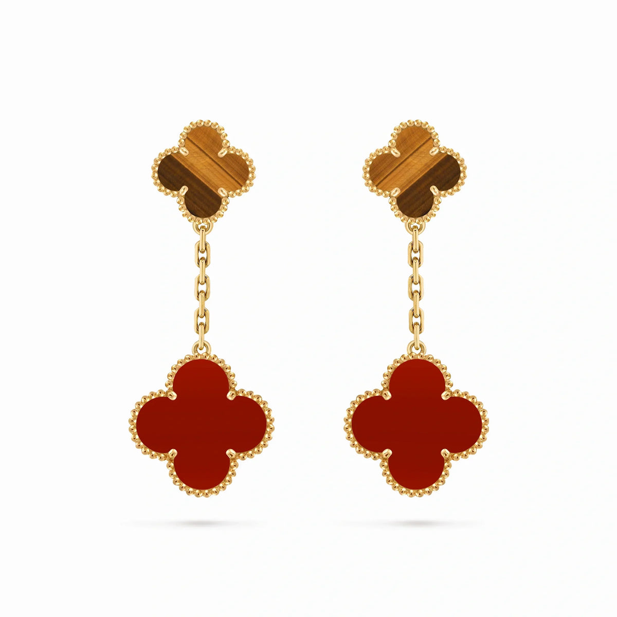 Alhambra Rose Clover Drop Earrings