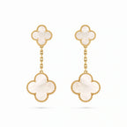 Alhambra Rose Clover Drop Earrings