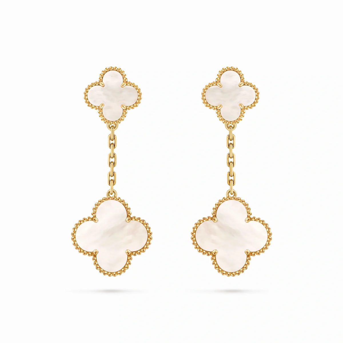 Alhambra Rose Clover Drop Earrings