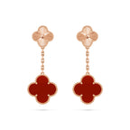 Alhambra Rose Clover Drop Earrings