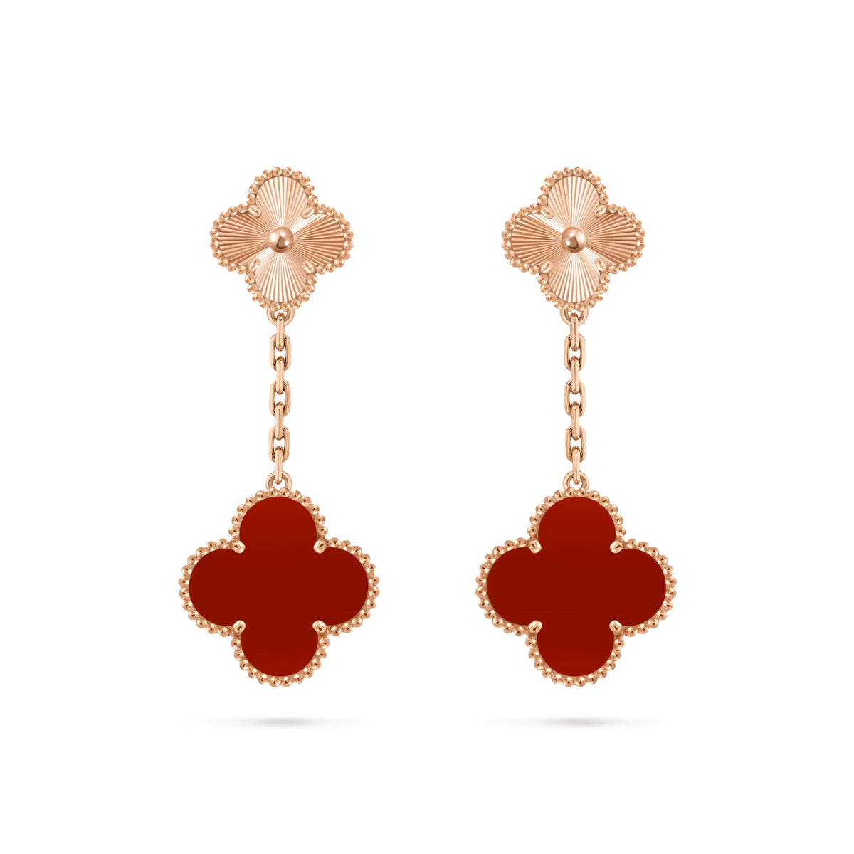 Alhambra Rose Clover Drop Earrings