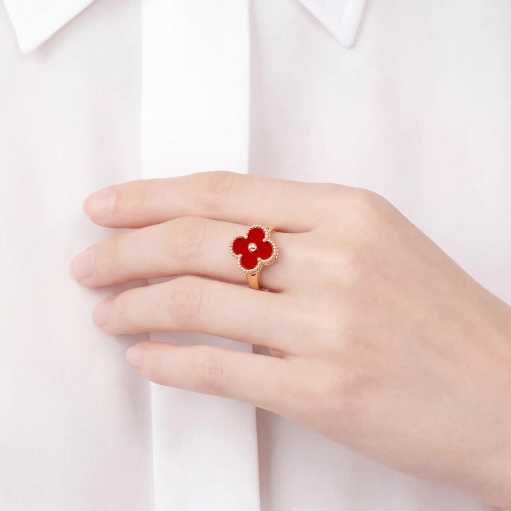 Alhambra Rouge Red Clover Ring