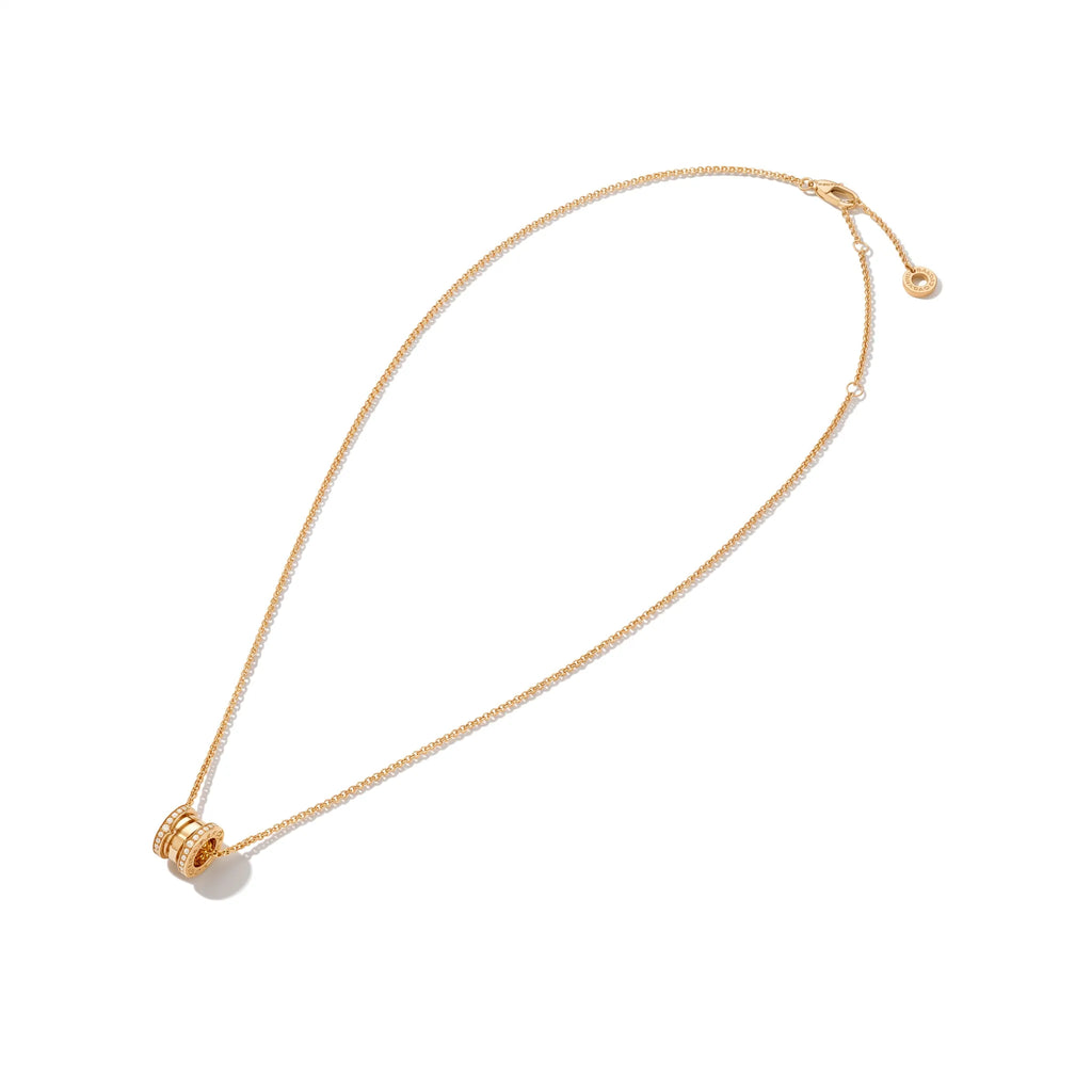 B.zero1 Pavé Round Pendant Necklace