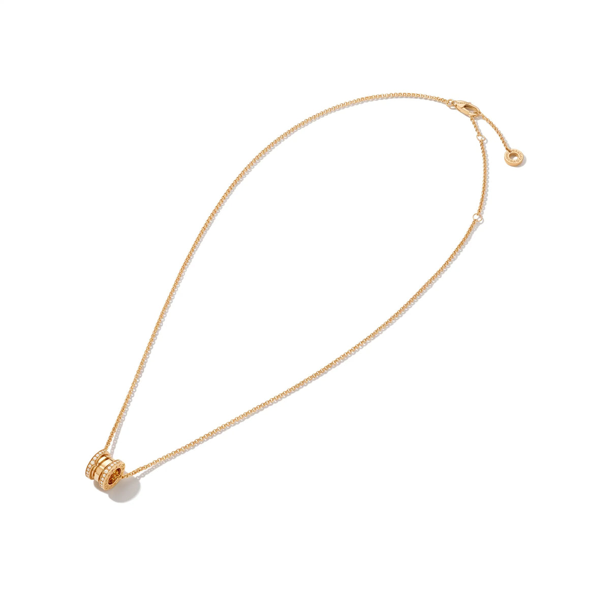 B.zero1 Pavé Round Pendant Necklace