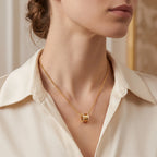 B.zero1 Pavé Round Pendant Necklace