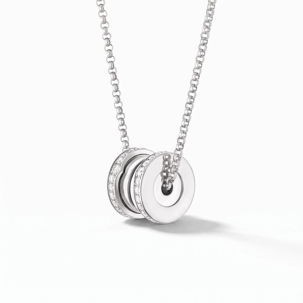 B.zero1 Pavé Round Pendant Necklace