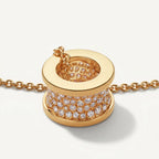 B.zero1 Pavé Spiral Ring Pendant Necklace