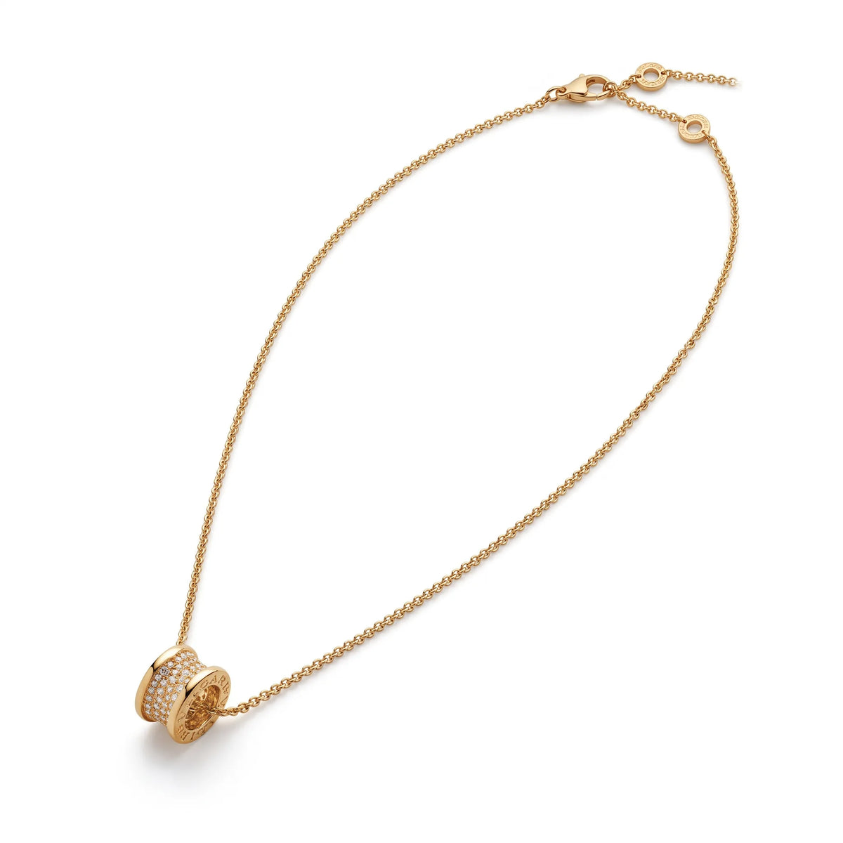 B.zero1 Pavé Spiral Ring Pendant Necklace