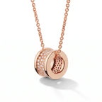 B.zero1 Pavé Spiral Ring Pendant Necklace
