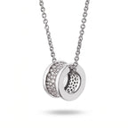 B.zero1 Pavé Spiral Ring Pendant Necklace