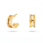 B.zero1 Spiral Pavé Multi-Band Hoop Earrings