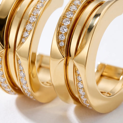 B.zero1 Spiral Pavé Multi-Band Hoop Earrings