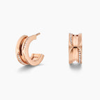 B.zero1 Spiral Pavé Multi-Band Hoop Earrings