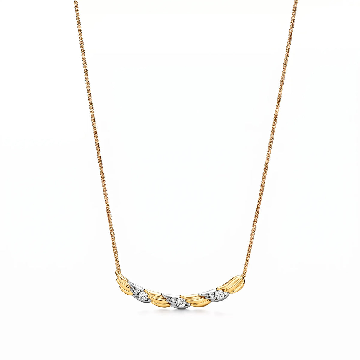 Bird Wings Feather Pendant Necklace