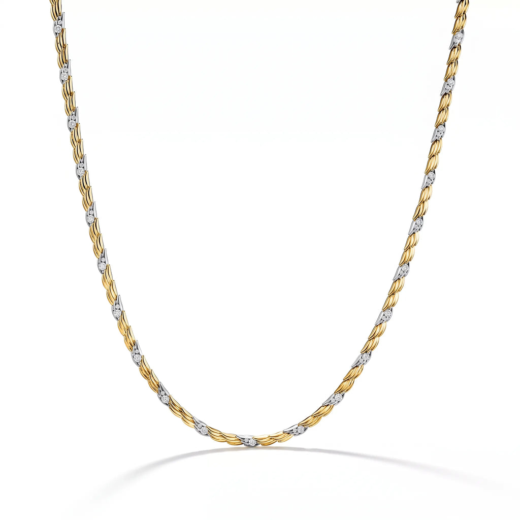 Bird Wings Two-Tone Feather Necklace