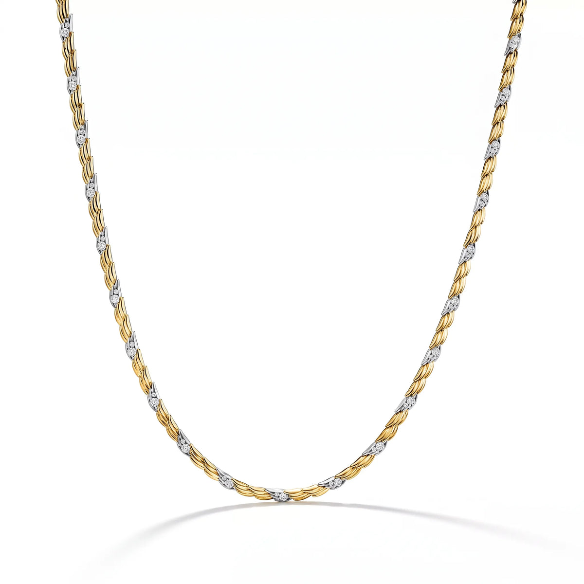 Bird Wings Two-Tone Feather Necklace