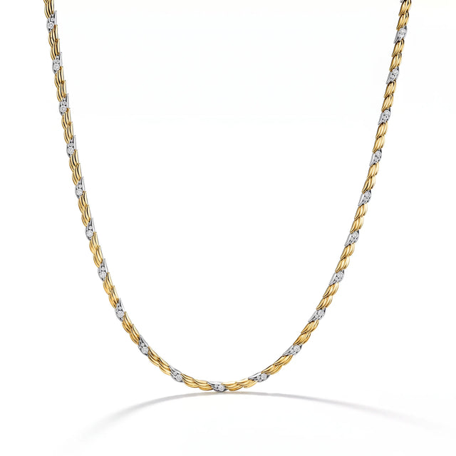 Bird Wings Two-Tone Feather Necklace
